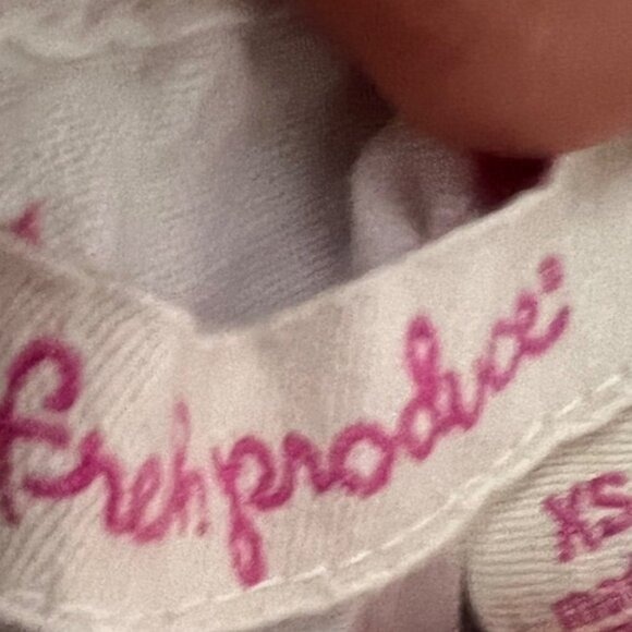 Fresh Produce White Linen‎ Eyelet Trim Pull on Skirt w/ Pockets XS - Picture 7 of 8